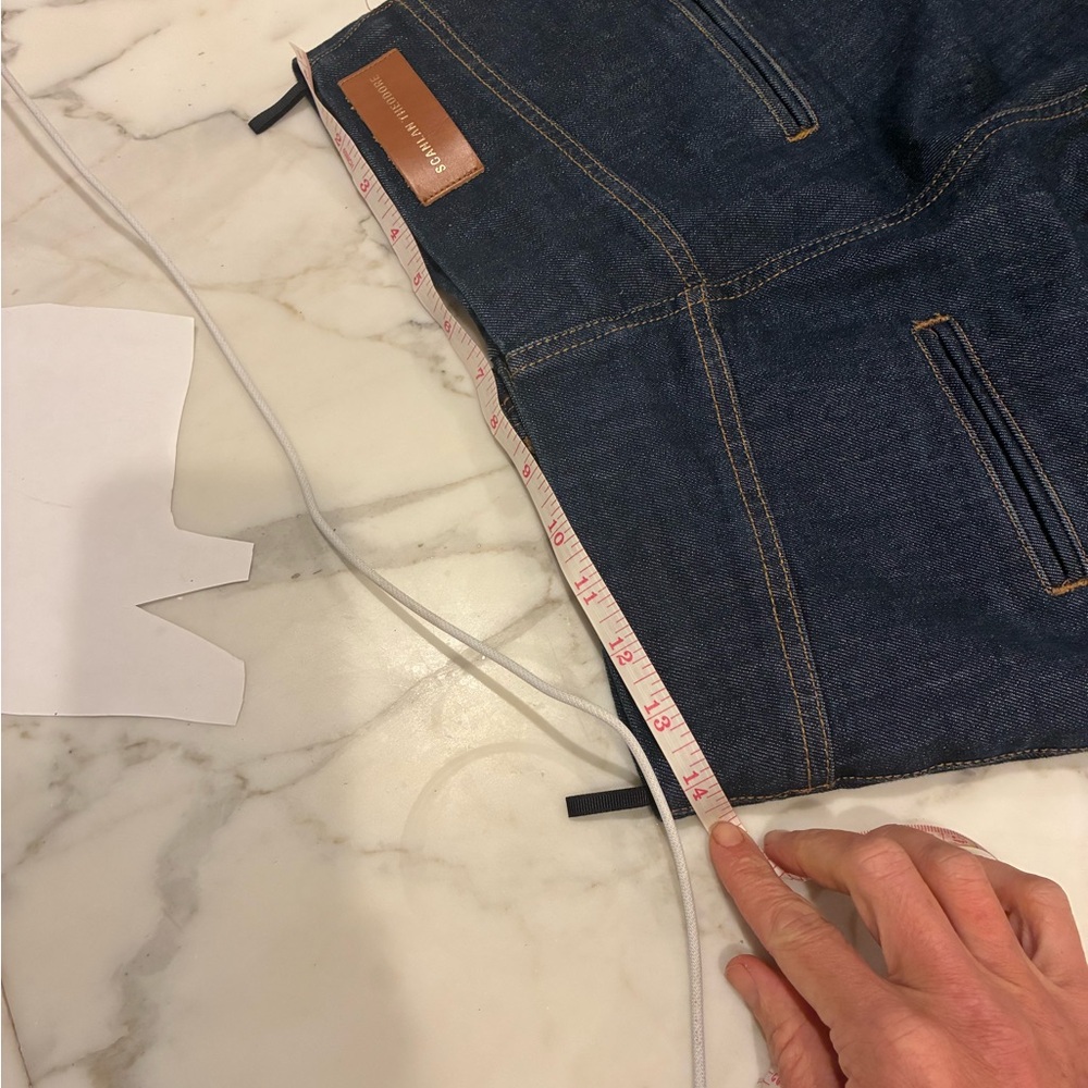 Scanlan Theodore Dark Blue Cropped Wide-Leg Jeans - Picture 6 of 12